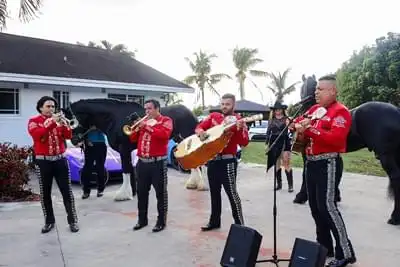 Mariachi con traje rojo - Pasión Mexicana
